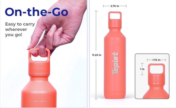 TwentyO, Color: Coral- 20 oz Stainless Steel Bottle Compatible with SodaStream Machines