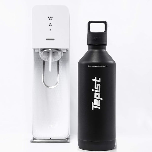 ThirtyO, Color: Black - 30oz Stainless Steel Bottle Compatible with SodaStream Machines