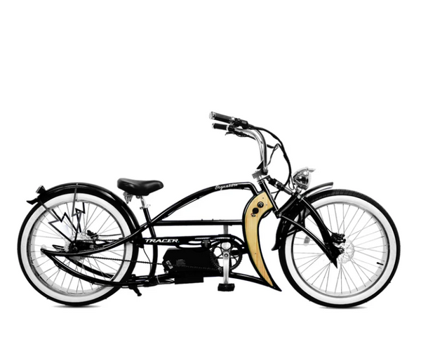 Signature Pro - 26'' 800W Chopper Cruiser Electric Bike, Color: Black