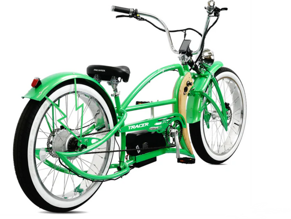 Signature Pro - 26'' 800W Chopper Cruiser Electric Bike, Color: Green