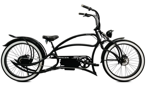 Beyond Pro - 26'' Classic Stretch Chopper E-Bike, Color: Black