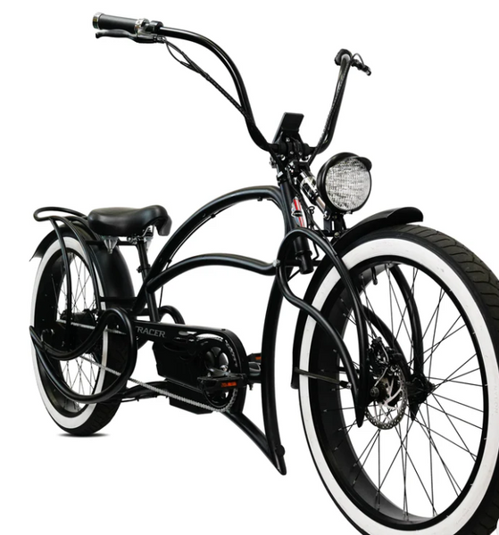 Beyond Pro - 26'' Classic Stretch Chopper E-Bike, Color: Black