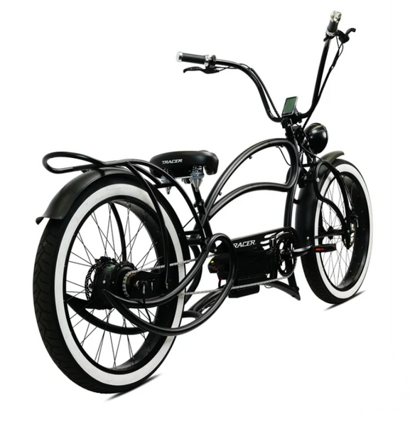 Beyond Pro - 26'' Classic Stretch Chopper E-Bike, Color: Black