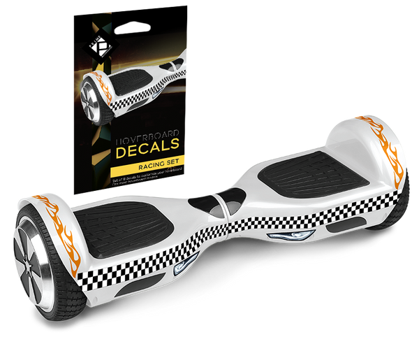 Prime R6 Monster Wheel Hoverboard UL-2272 Certified White with Speedway Decals